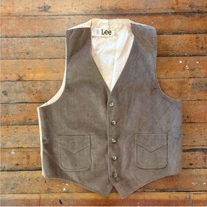 Vintage 70s Lee corduroy vest